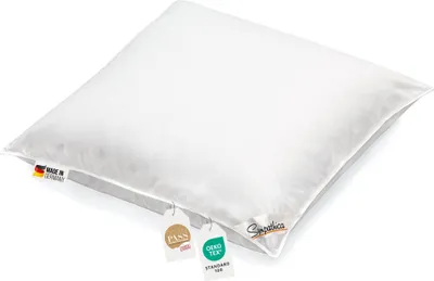 Produktbild von Kopfkissen Kissen 1100g neue weiße Federn Klasse 1 Daunenpass 80x80