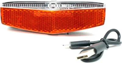 Produktbild von Rücklicht für Gepäckträger Aufladbar per USB Montageweite 50/80 mm
