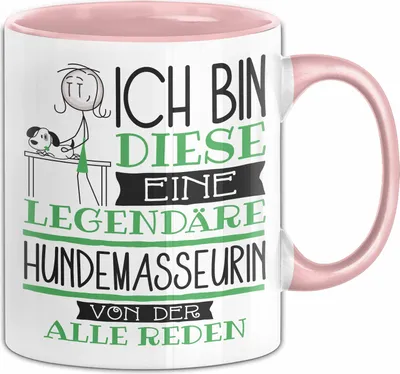 Produktbild von Hundemasseurin Tasse Geschenk Ich Bin Diese Eine Legendäre Hundemasseurin Von Der Alle Reden Geschenkidee Geburtstag Weihnachten (Rosa)