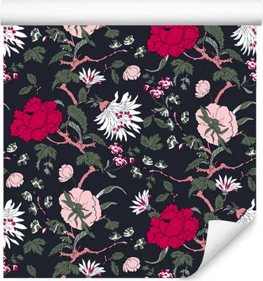 Produktbild von 10m VLIES TAPETE Rolle Blumen Blätter Pflanzen XXL