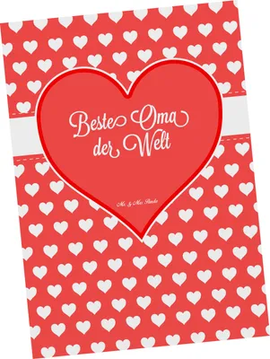 Produktbild von Mr. & Mrs. Panda Postkarte Oma - Geschenk, bildkarte, Großmutter, Ansichtskarte, Herz Liebe Verliebt Dankeschön Geburtstag Bester Beste Bedanken, Ansichtskarten