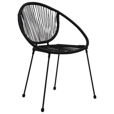 Zdjęcie produktu dla VidaXL 48566, Taras, Polichlorek winylu (PVC), Rotang, Stal, Czarny, 570 mm, 575 mm, 820 mm