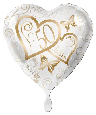 Productafbeelding van Folienballon '50 Jaar' Hart Ø43cm