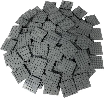 Produktbild von LEGO® 6x6 Platten Bauplatten Dunkelgrau - 3958 NEU! Menge 10x