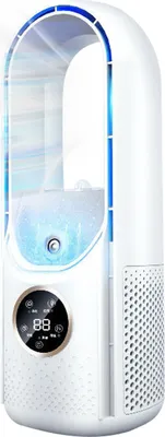 Produktbild von USB-Plug-in-Ventilator ohne Flügel, tragbarer Ventilator für Klimaanlagen mit 6 Geschwindigkeitsstufen, Timing-Spray-Kühlventilatoren für Zuhause