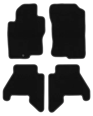 Zdjęcie produktu dla Dywaniki samochodowe welurowe BASIC do: Nissan Pathfinder R51 (2005-, SUV) czarne, z mocowaniami