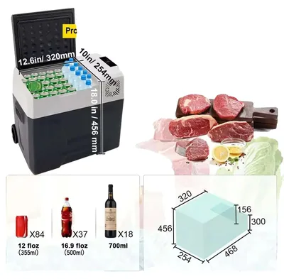 Produktbild von Tragbarer Kühlschrank, Kompressortechnologie, Geeignet für Camping, 53Qt 50L