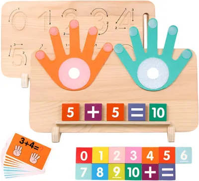 Produktbild von Montessori Spielzeug Ab 4 Jahre Mathematik Der Kinder Montessori Spielzeug Ab 3 4 5 Jahre Frühkindliche Bildung Fingerzählen Rätselspielzeug