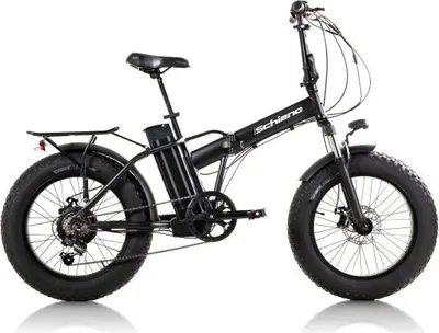 Obrázek produktu pro F.lli Schiano Fat Acciaio 20" – Skládací Elektrokolo, Ocelový Rám, Fat Pláště 20", 6 Rychlostí, Motor 250 W, Baterie 48V 13 Ah – Černé