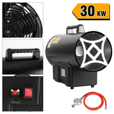 Produktbild von Peviasot Gasheizgebläse 30 kW LPG, 650 m³/h Luftleistung, mobile Heizkanone für Werkstatt Garage Lagerhalle Baustelle und Arbeitsbereich