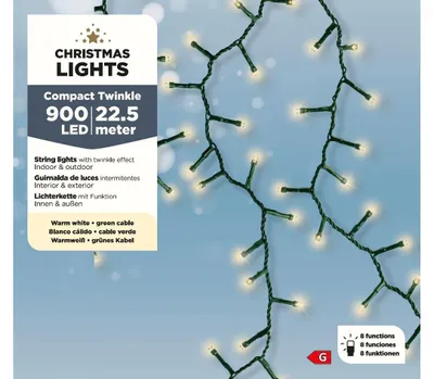 Obrázok produktu pre LED osvetlenie vianočného stromčeka IP44 22,5 m