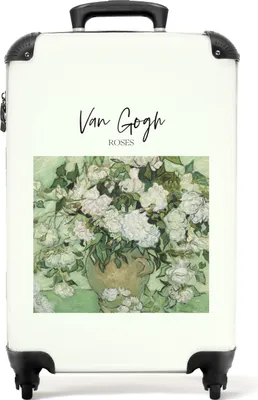 Obrázek produktu pro NoBoringSuitcases.com® Kufry Příruční kufr na kolečkách Malý kufr na 4 kolečkách - Umění - Vincent van Gogh - Květiny - Růže - Staří mistři - Příruční velikost < 55x40x23 cm a 55x40x20 cm - Foto kufr - Příruční kufr - Palubní zavazadloPříruční kufr 55x35x20 cm, 36L,