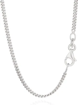 Produktbild von 42cm 925 Sterling Silber Rhodiniert Panzerkette Massiv Breite 1,60mm, 3,1g 5611
