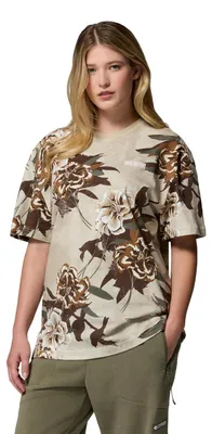 Produktbild von Columbia Sequoia Grove T-Shirt mit Aufdruck, Gerippter Kragen, UPF 30 Schutz, Mu