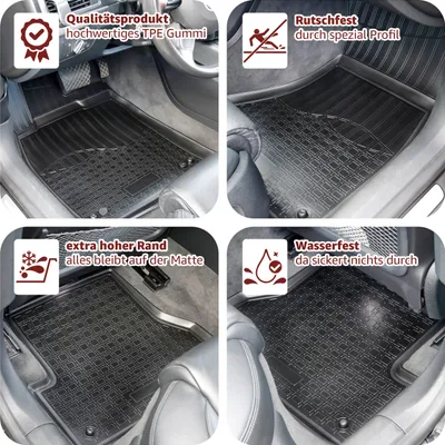 Produktbild von Fußmatten & Kofferraumwanne Set passend für  Mercedes E-Klasse W213, Limo | ab 2016>