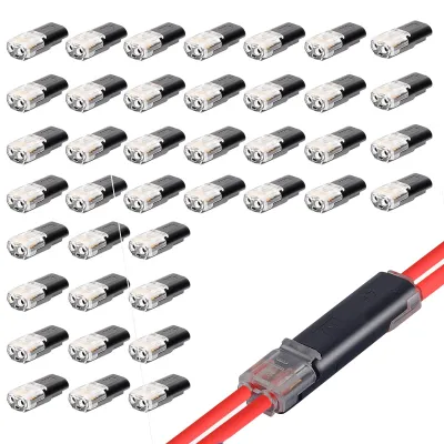 40x 2-polige 12V Kabelsteckverbinder, wasserdicht, für 18-22 AWG