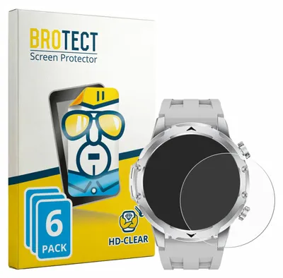 Produktbild von 6x Für FitVigor Smartwatch 1.53" Schutzfolie BROTECT Displayschutz Display Schutz Folie Klar Transparent