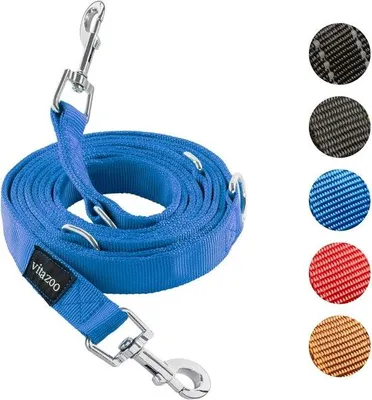 Produktbild von Famanu Hundeleine 3 m x 2,5 cm - Nylon in Grafit mit Karabinerhaken
