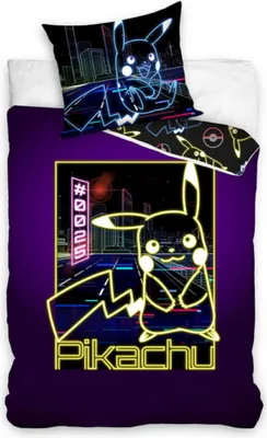 Zdjęcie produktu dla Pościel bajkowa 140x200 Pokemon Pikachu Pokemony