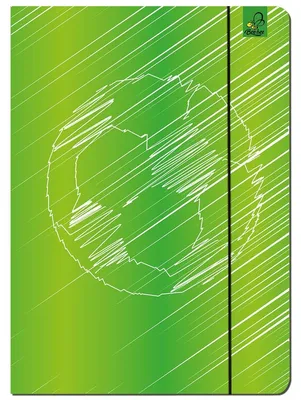Immagine prodotto di Confezione: Cartellina A4 con elastico - Pallina verde