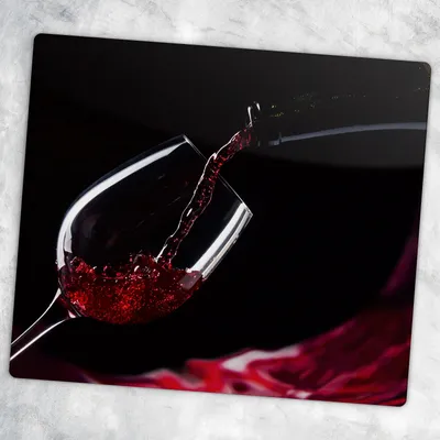 Produktbild von Glas-Herdabdeckplatten Glaskeramikkochfeld-Abdeckung Spritzschutz Glas 60 cm x 52 cm - Wein