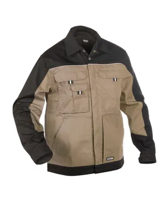 Produktbild von DASSY® Lugano Zweifarbige Arbeitsjacke KHAKI/SCHWARZ Gr.XS Länge: STANDARD