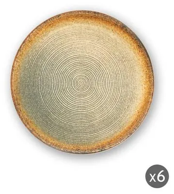 Immagine prodotto di Excelsa Set di 6 piatti da frutta Demetra in Vetroceramica 20X2 Cm colorati