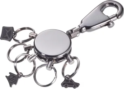 Produktbild von TROIKA Schlüsselanhänger Patent Sign mit fünf ausklinkbaren Ringen, Gun Metal