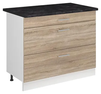 Imagen del producto de Mueble bajo de cocina Vicco R-Line Sonoma/Blanco 100 cm encimera Antracita, Model 71536