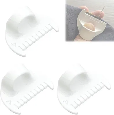 Produktbild von Handnaaigereedschap-Set - Mini-Naaimeter - Stofquiltliniaal - 3 mm - Weiß - DIY-Naaiset