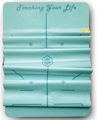 Produktbild von GOLDEN® Reise Yogamatte Rutschfest 1/16 Zoll - 1,0 MM dünne Waschbar Faltbare 2 in 1 Handtuch, Naturkautschuk mit Strandtasche, XL 183cm x 68cm