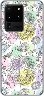 Produktbild von MuchoWow® Handyhülle Schutzhülle Hülle für Telefoonhoesje Samsung Galaxy S20 Ultra Mädchen - Blumen - Sterne - Muster - Mädchen - Kinder - Kinder Silikon Softcase Handy Hülle - Karteninhaber