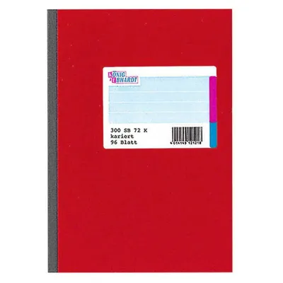 Obrázek produktu pro KÖNIG & EBHARDT 86-1427201 Buch A4 kar.96blatt rot