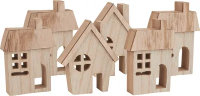 Produktbild von VBS Häuser-Silhouetten "Mini", 6er-Set