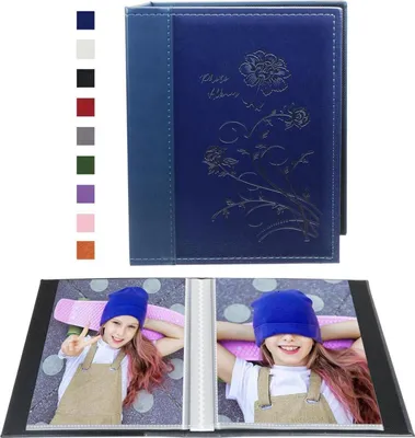Produktbild von Miaikoe Kleines Fotoalbum 15x10 cm 2 Stück blaues Einsteckalbum 50 Fotos