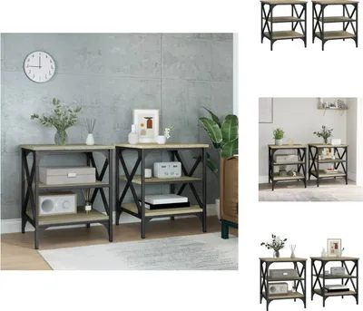 Obrázek produktu pro vidaXL Odkládací stolky 2 ks Sonoma dub 40x42x50 cm materiál na bázi dřeva - Odkládací stolky