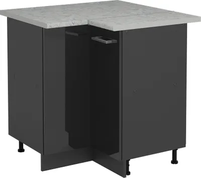 Image de Meuble d'angle Vicco R-Line Anthracite Haute brillance 75.6cm PT Marbre, Model 54136