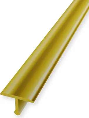 Produktbild von Bauprofil 6 x 14 x 2700 mm Biegbares T-Profil Montageprofil Metallleiste Messing Poliert Glatt Ungebohrt Küberit