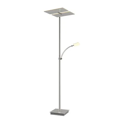Produktbild von Lucande LED-Stehleuchte Parthena, nickel, Metall, 180 cm