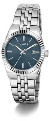 Produktbild von guess Armbanduhr Damen GW1101L1 Silber Blau