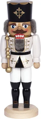 Produktbild von König weiß (29cm) Nussknacker von Saico Seiffen