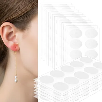 Ohrläppchen-Stützpflaster, 600 Stück, transparent, wasserdicht
