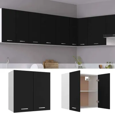 Produktbild von vidaXL Hängeschrank Schwarz 60x31x60 cm Holzwerkstoff