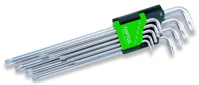 Produktbild von TOPTUL 9-tlg Winkelschraubendrehersatz TORX: T10 T15 T20 T25 T27 T30 T40 T45 T50 GAAL0923