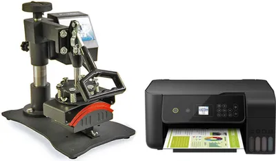 Immagine prodotto di Pressa per cappellini PixMax, pressa per berretti, pressa a caldo per cappellini, pressa per trasferibili, pressa per la stampa su cappellini e berretti, comprensiva di stampante a sublimazione e timer, intervallo di temperatura 93 °C-232 °C