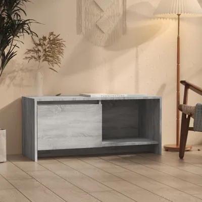Produktbild von vidaXL TV Schrank Grau Sonoma 90x35x40 cm Holzwerkstoff - TV-Schrank - TV-Schränke - Lowboard - Stereo Schrank