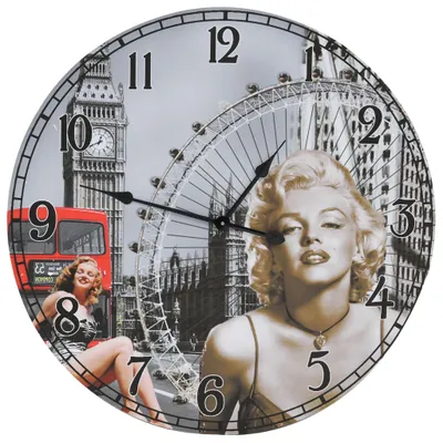 Produktbild von vidaXL Wanduhr Vintage Marilyn Monroe 60 cm