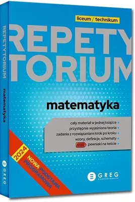 Zdjęcie produktu dla WSiP Repetytorium liceum/technikum. Matematyka. 2024-2026, Edukacyjny, Polski, Broszurowa okładka, 380 stron(y)
