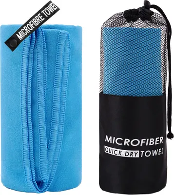 Produktbild von Mikrofaser-Reisehandtuecher, schnell trocknendes Handtuch fuer Camping, Strand, Fitnessstudio, Rucksackreisen