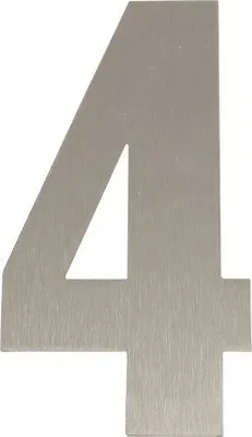 Produktbild von Hausnummer Edelstahl satiniert 4" 160 mm"